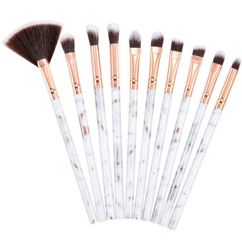 10 marble makeup brush sets, beauty tools, blush, eye shadow, face modification, 5 big 5 small explosions.